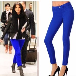 J Brand Skinny Leg jeans in Bright Royal Mid Rise